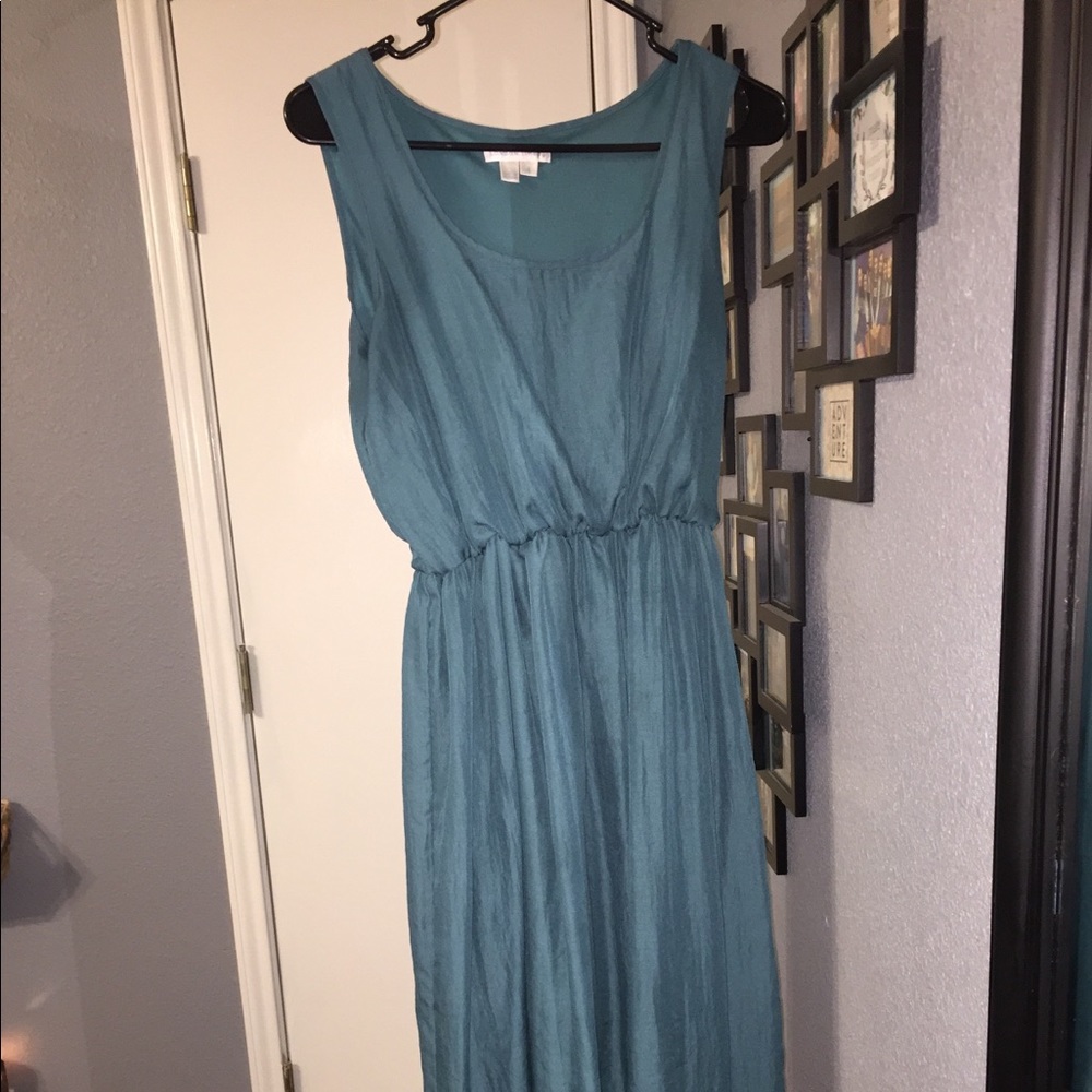 Teal sleeveless dress